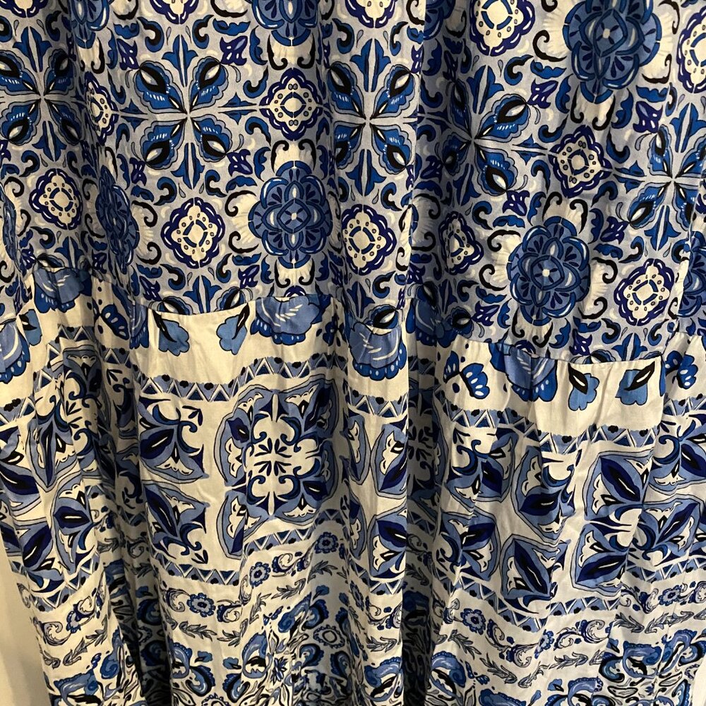 Tuckernuck Blue and White Printed Maxi Dress - Picture 5 of 9